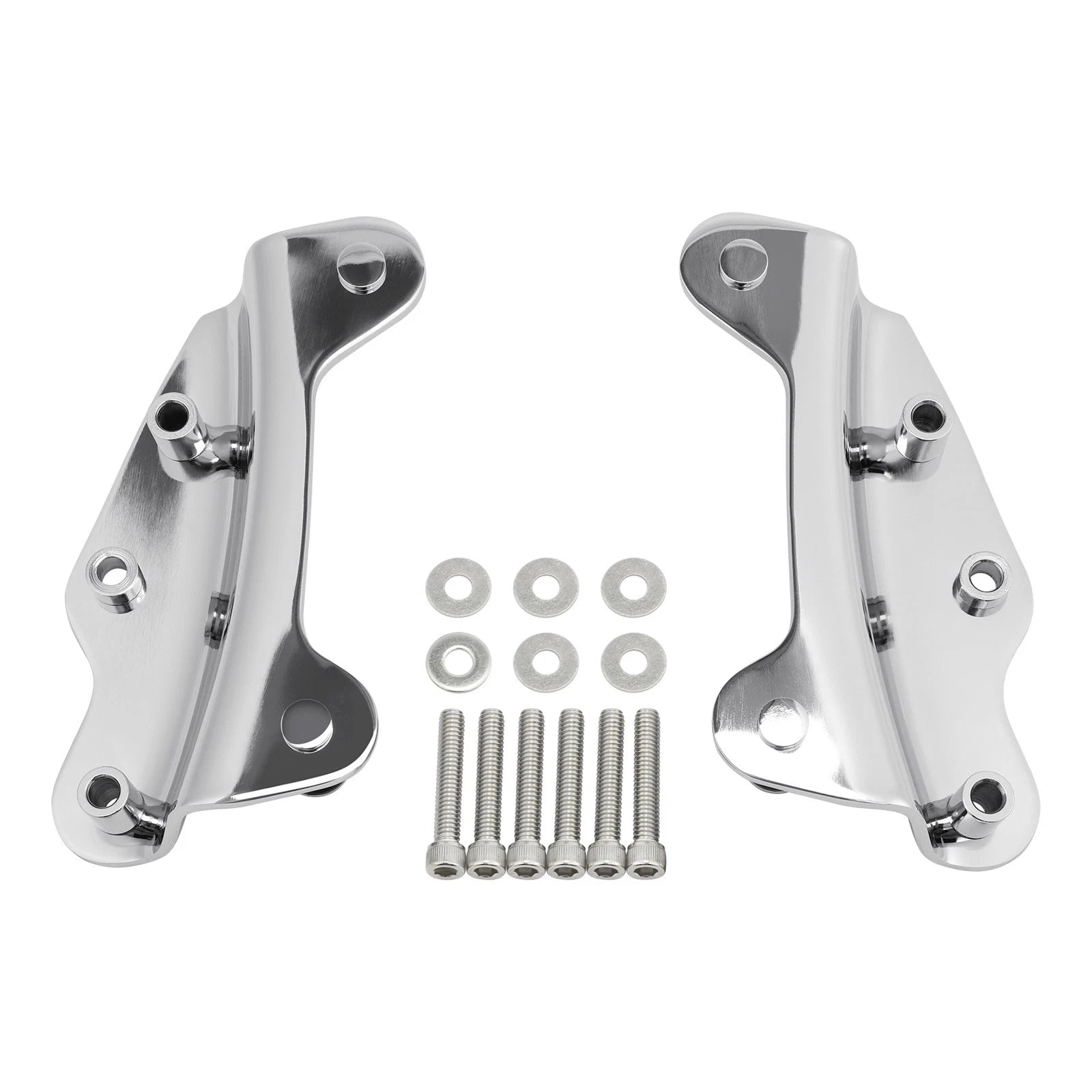 Chrome 4 Point Docking Hardware Kit for Harley Davidson Touring (2009–2013)