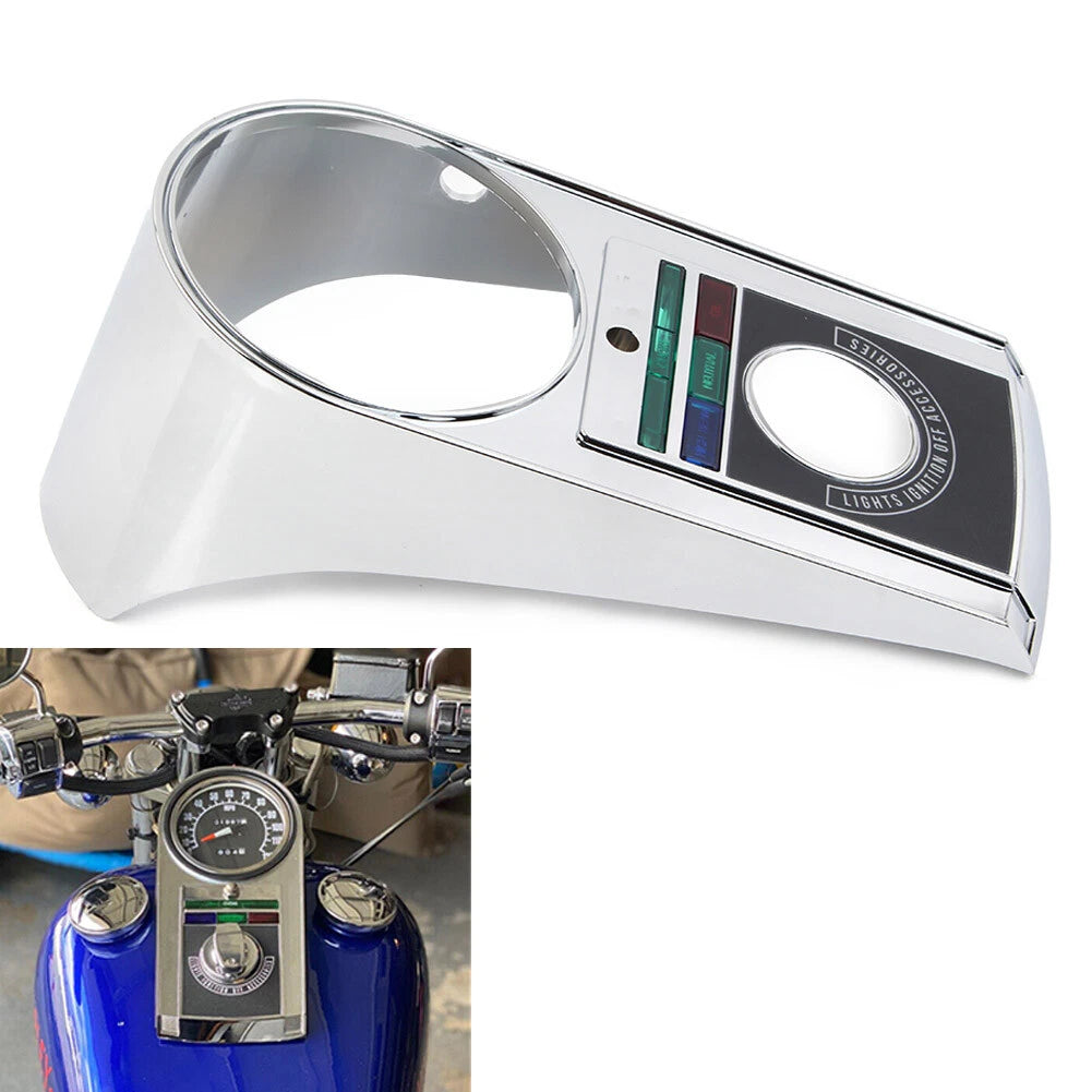 Chrome Speedometer Dash Panel Cover Kit for Harley Softail (1991–1995)