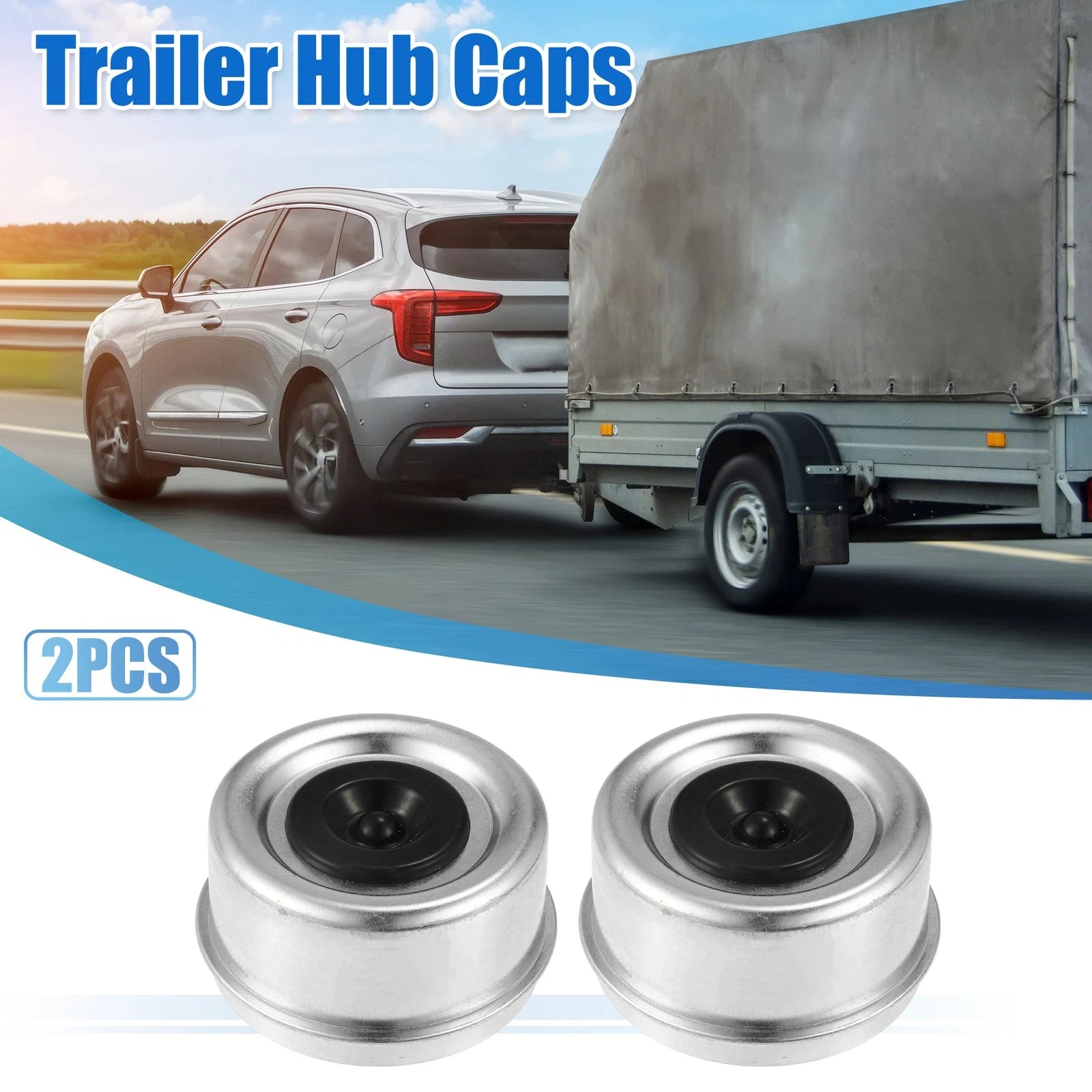 Trailer Axle Wheel Dust Cap 2pcs Replacement for Trailer (2011–2024)