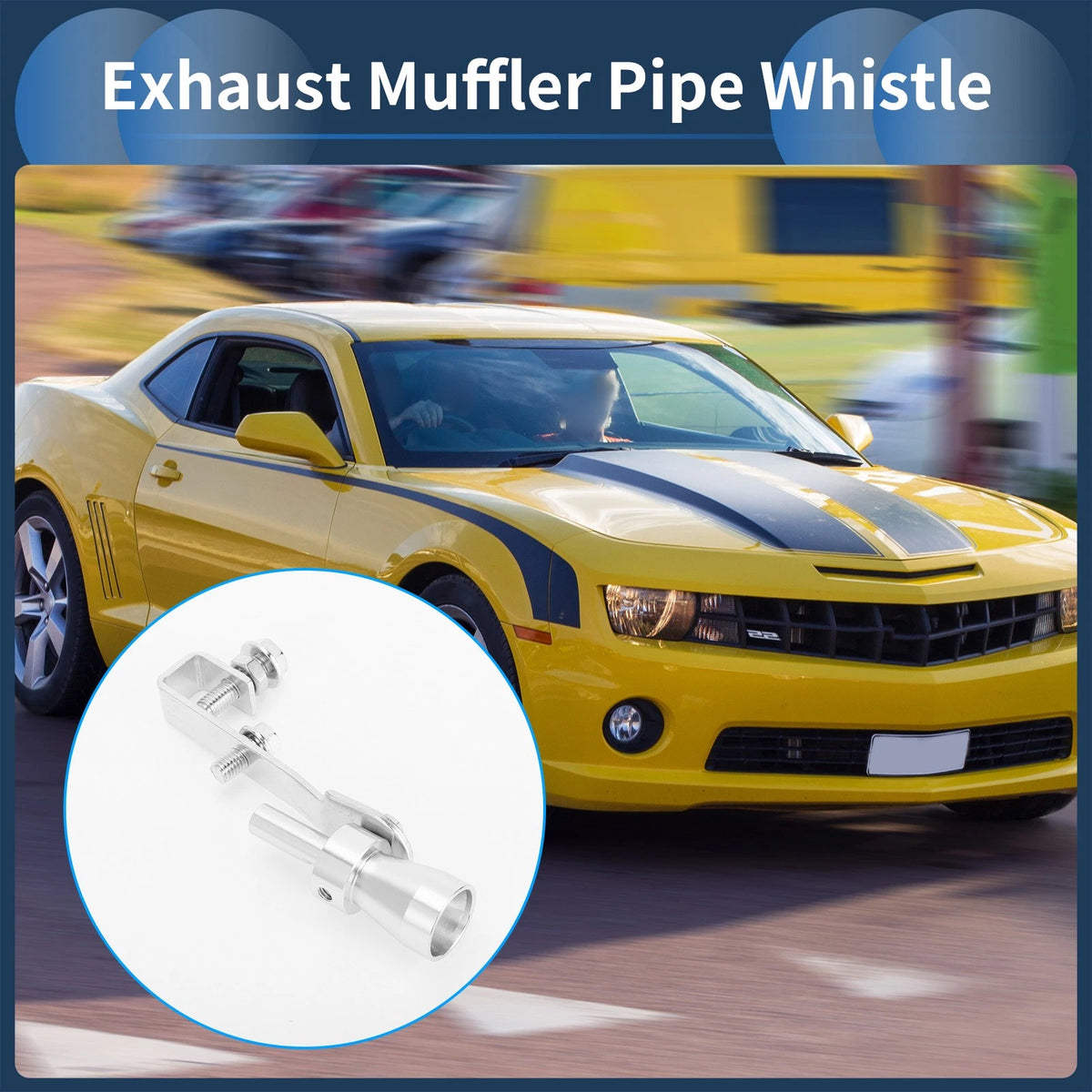 Turbo Sound Exhaust Muffler Pipe Whistle Tailpipe for Universal Vehicles (1 Set)