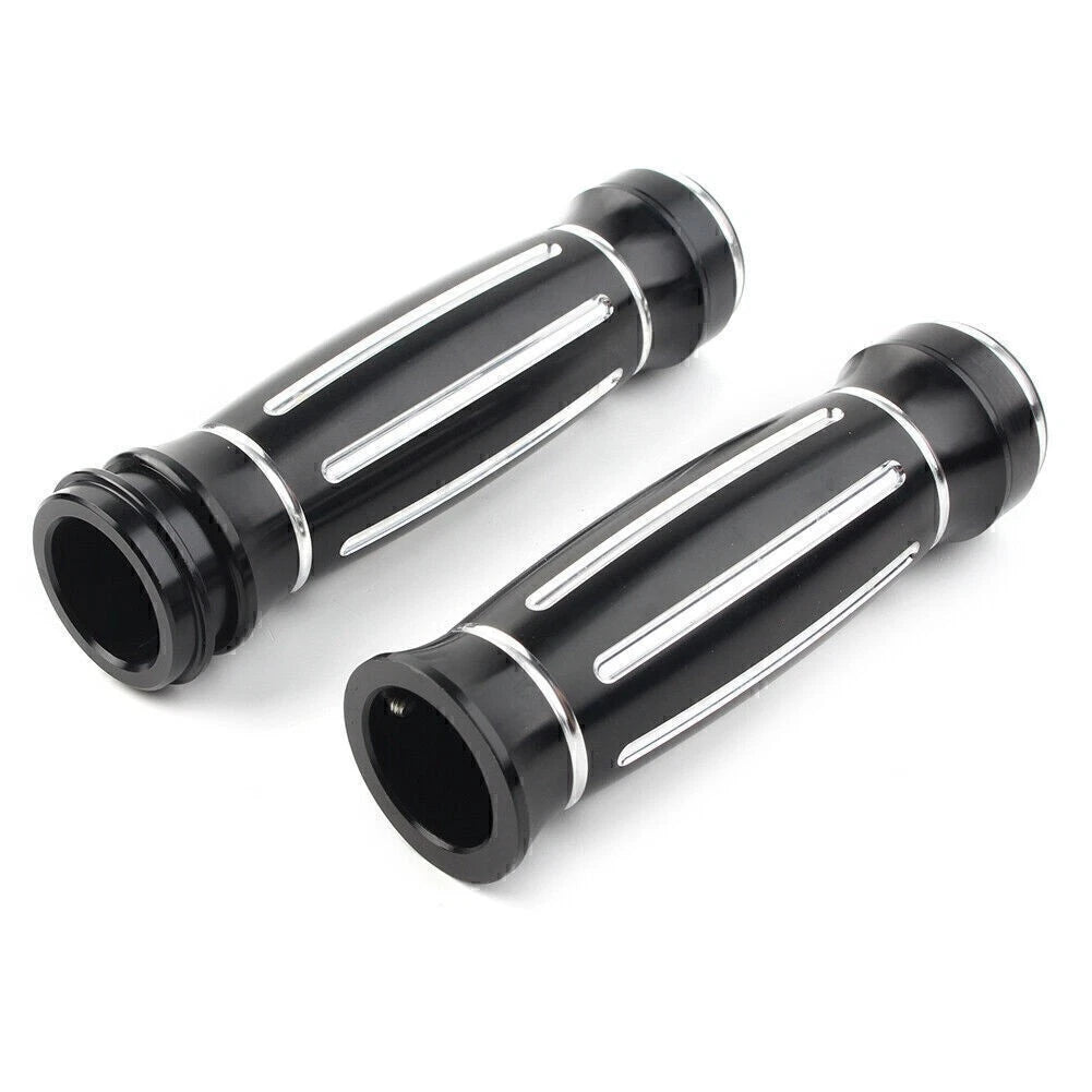 1" CNC Electronic Throttle Hand Grips Handlebar Fit Harley Street Glide FLHX