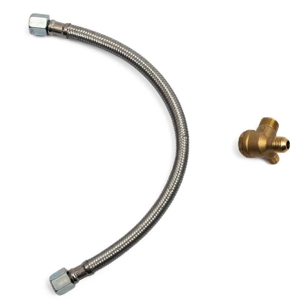 2X 350mm Air Compressor Flexible Hose with Check Valve Connecting Pipe