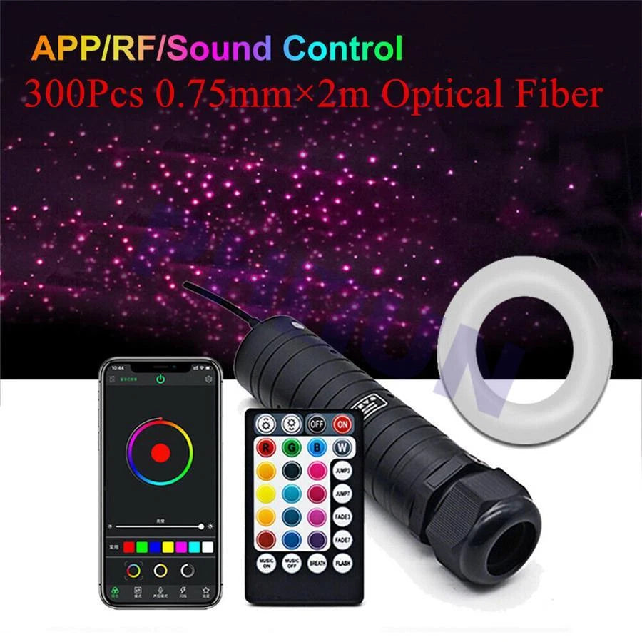 2M Fiber Optic RGB LED Star Light for Car Ceiling (12V)