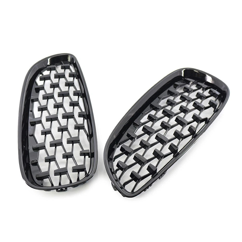 2X Front Upper Bumper Mesh Grille for BMW Z4 E89 (2009–2016) Gloss Black