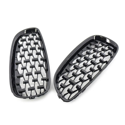 2X Front Upper Bumper Mesh Grille for BMW Z4 E89 (2009–2016) Gloss Black