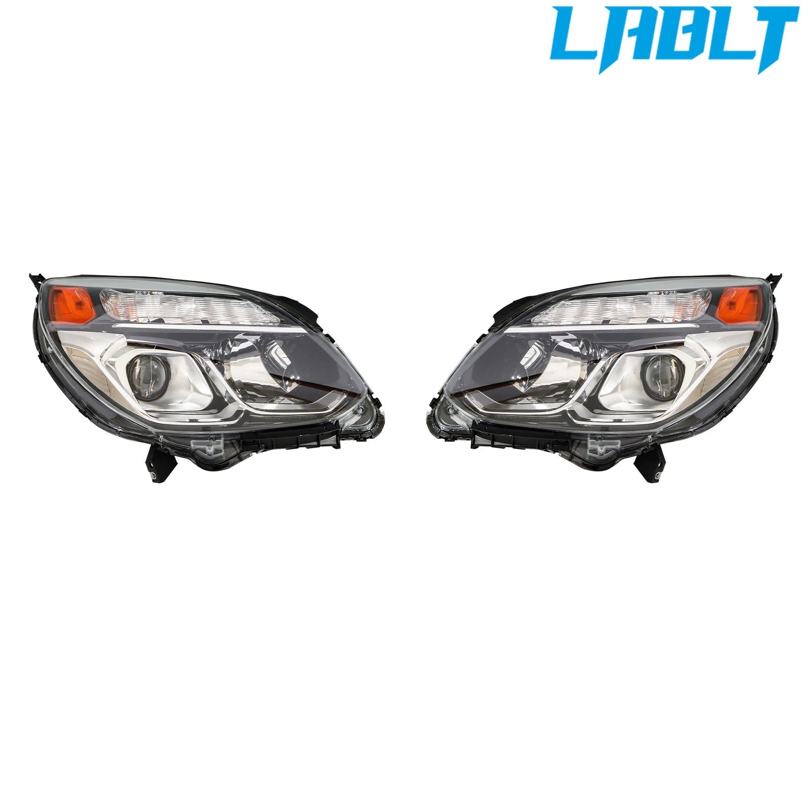 Headlight Assembly Set of 2 Halogen for Chevy Equinox (2016–2017)