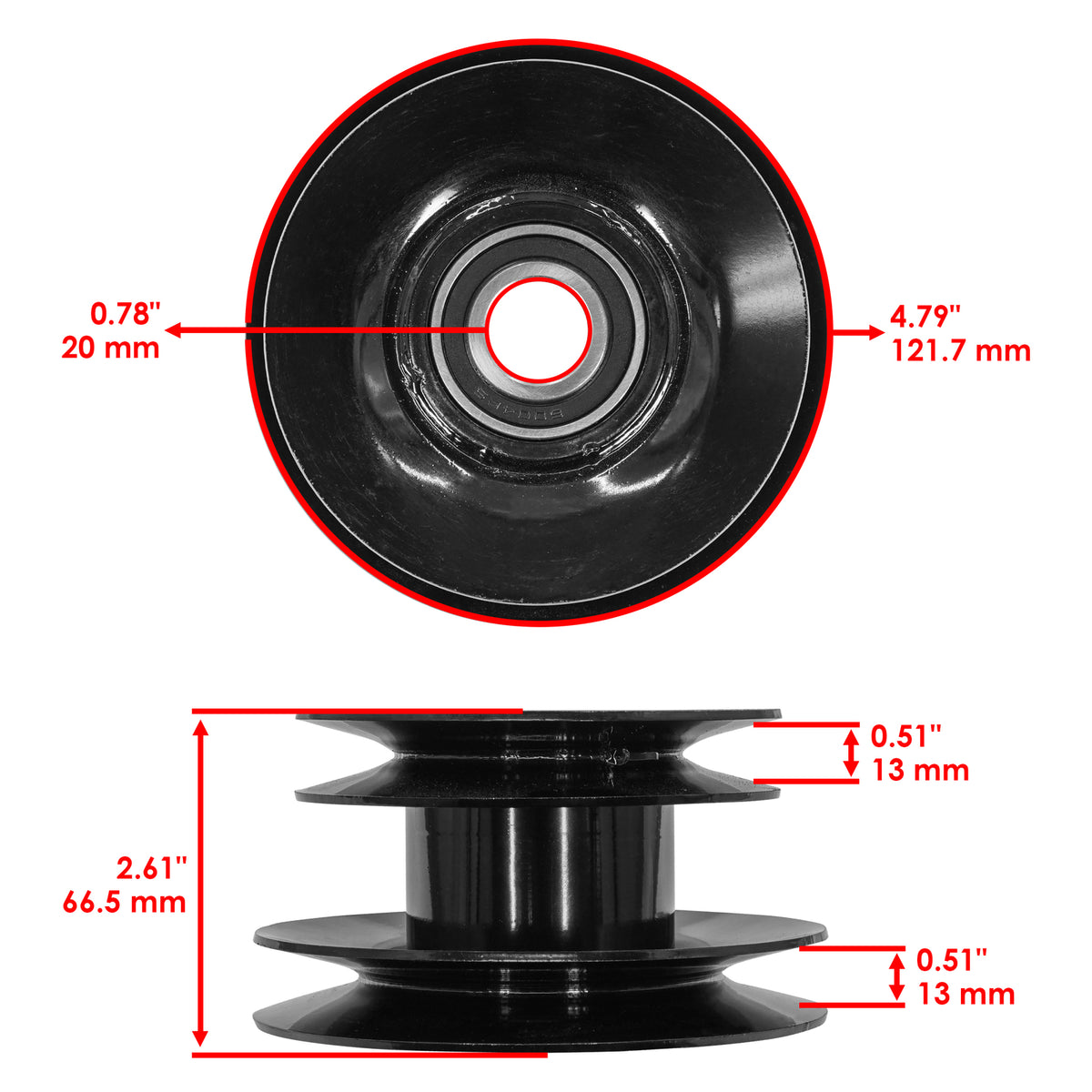 38 Inch Deck Idler Pulley Replacement for John Deere 165 170 175 (1980–1990)