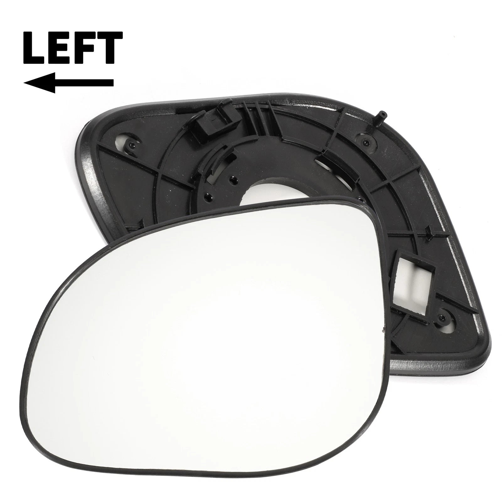 Left Side Mirror Glass Non-Heated White for Hyundai i10 (2011–2013)