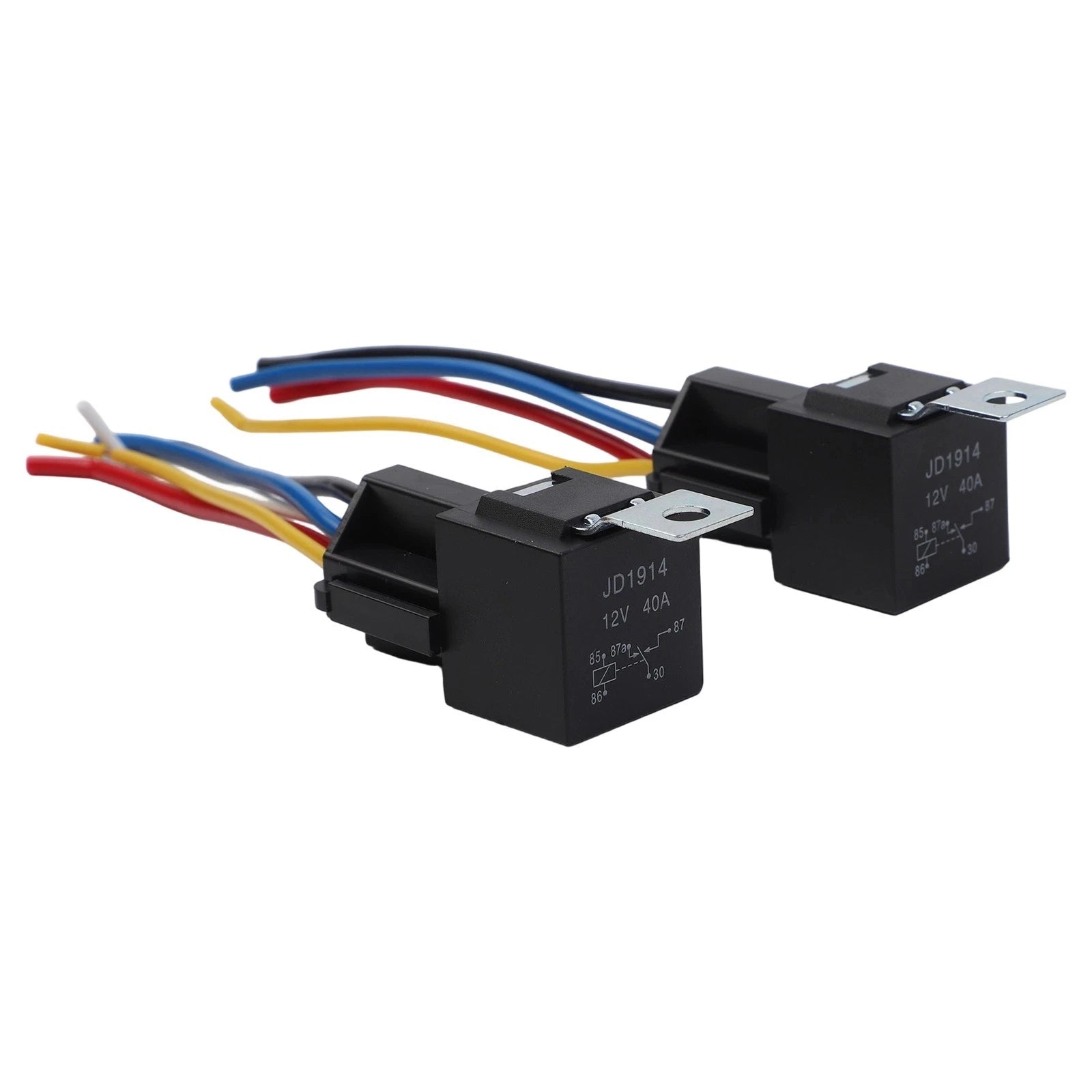 6X 12V 40A 5 Pin Relay with Socket & Wiring for Vehicle Engine Motor