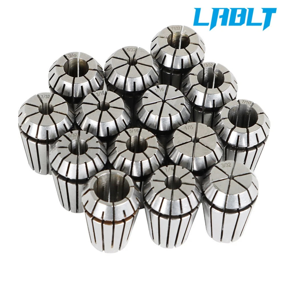 14-Piece ER20 1/16"-1/2" Spring Collet for CNC Milling Lathe Tool Machine