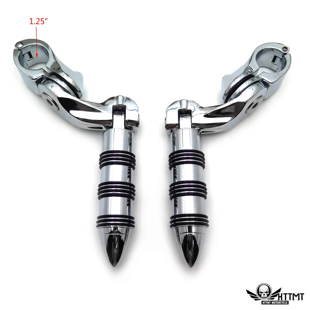 Chrome O-Ring Foot Peg Kit 1.25" for Honda Magna VF750 VF1100 (1982–1996)