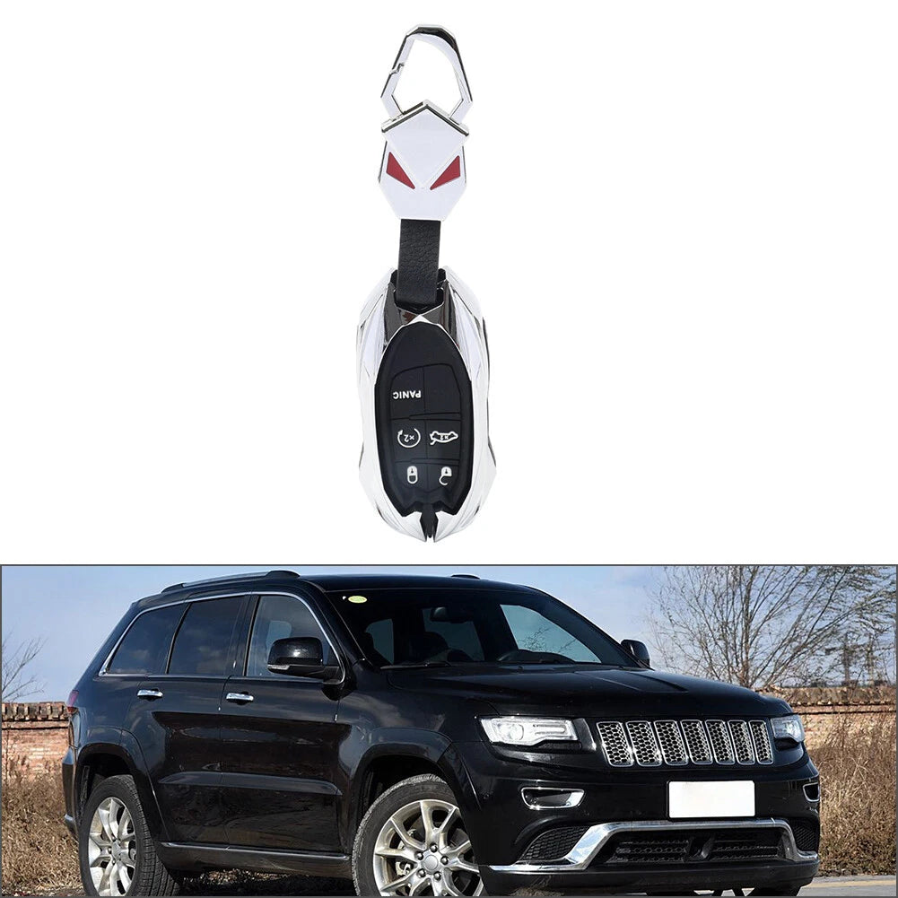 1x Silver 5-Button Smart Key Fob Shell Cover for Jeep Grand Cherokee (2014–2023)