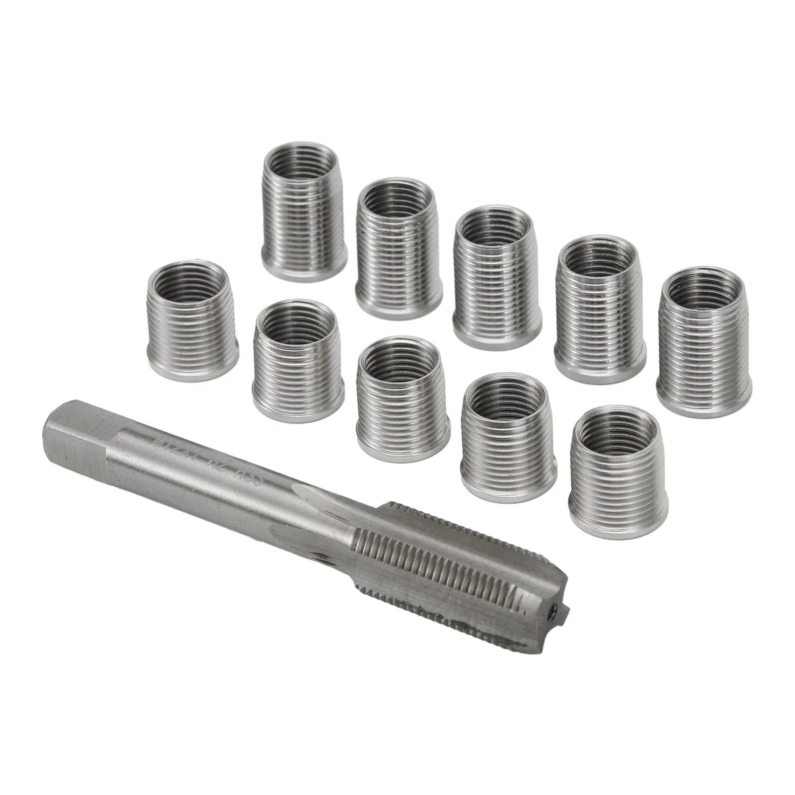 10PCS Thread Hole Repair Tools M10X1.0 Nuts & M12X1.0 HSS Tap Accessory