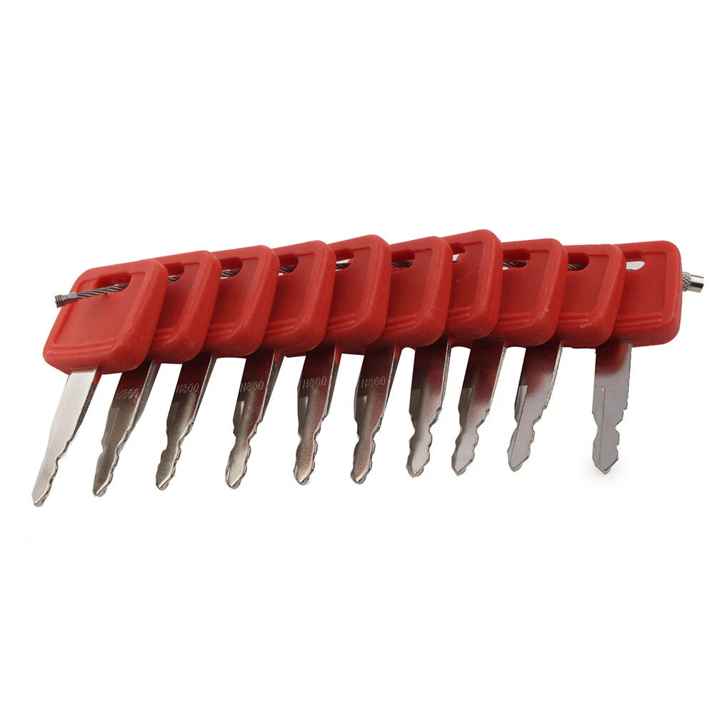 10X Ignition Key w/Key Ring for John Deere Excavator