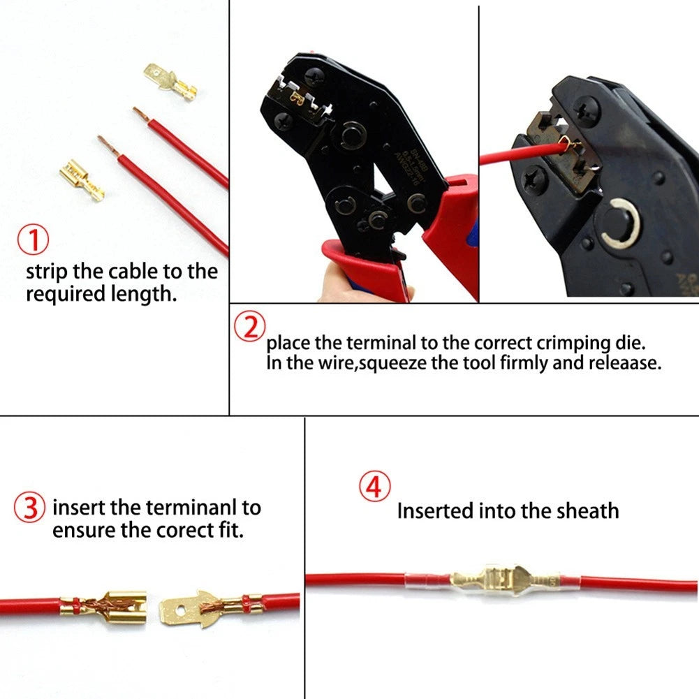 315PCS Electrical Wire Connectors Gold Crimp Terminals with Pliers
