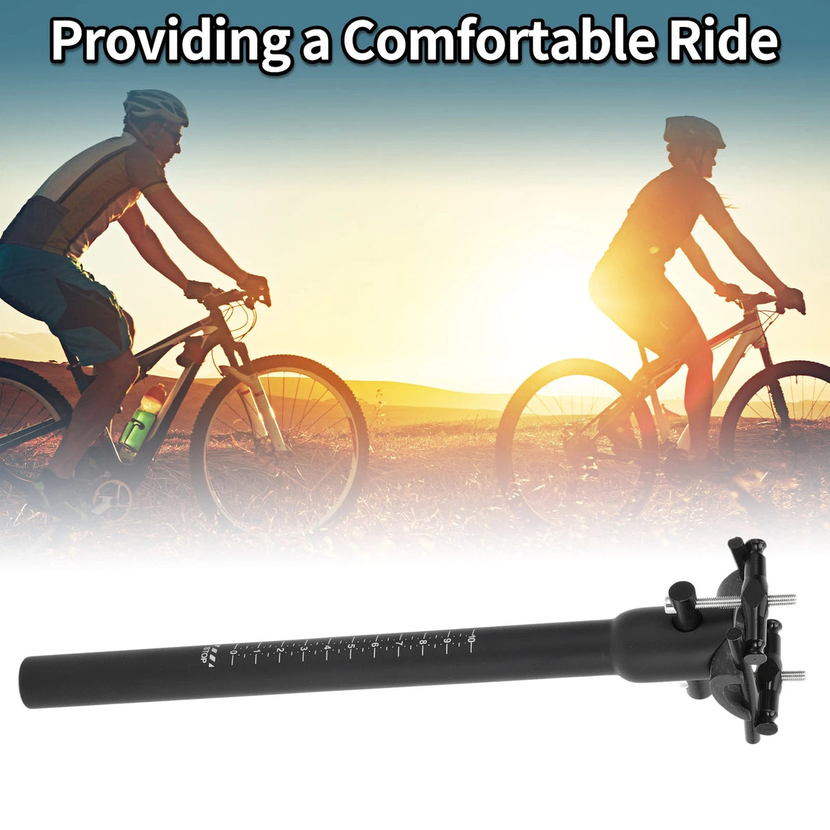Seat Post 22.2x300mm Lightweight 2 Bolt for Bike MTB Road (all years)