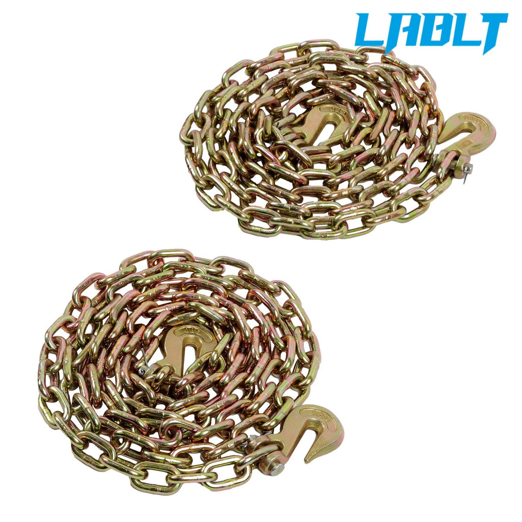 5/16" Binder Chain G80 Tie Down Tow Chain with Hooks for (4900 lbs)