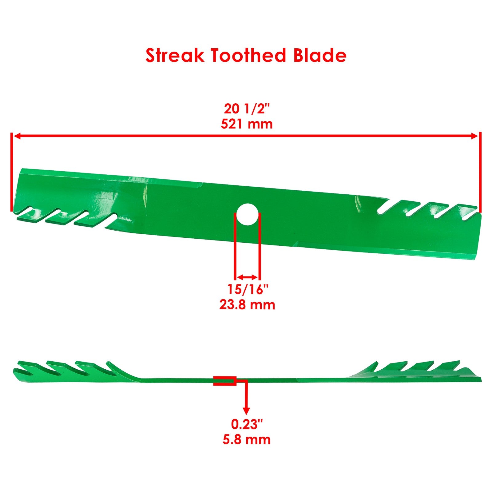 Toothed Blades Replacement for Exmark 60 Inch Deck (2004–2008)
