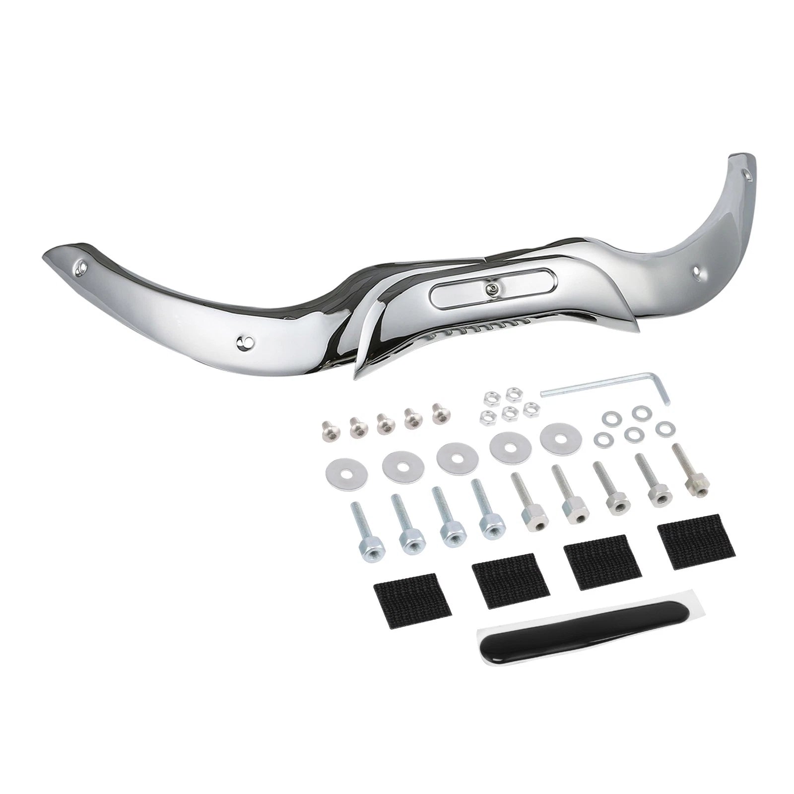 Chrome/Black Windshield Trim for Harley Touring Road Glide (2004–2013)