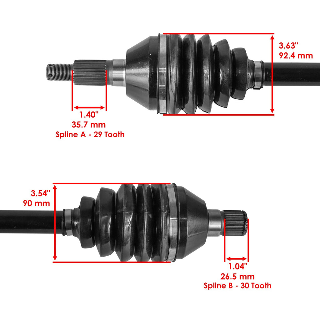 CV Joint Axle Kit Rear Left and Right for Can-Am Maverick X3 (2017–2021)