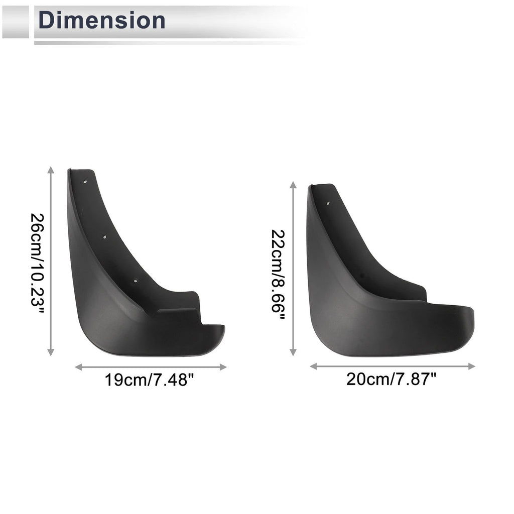 Mud Flaps Splash Guards Set for Mazda 3 Hatchback (2006–2011)