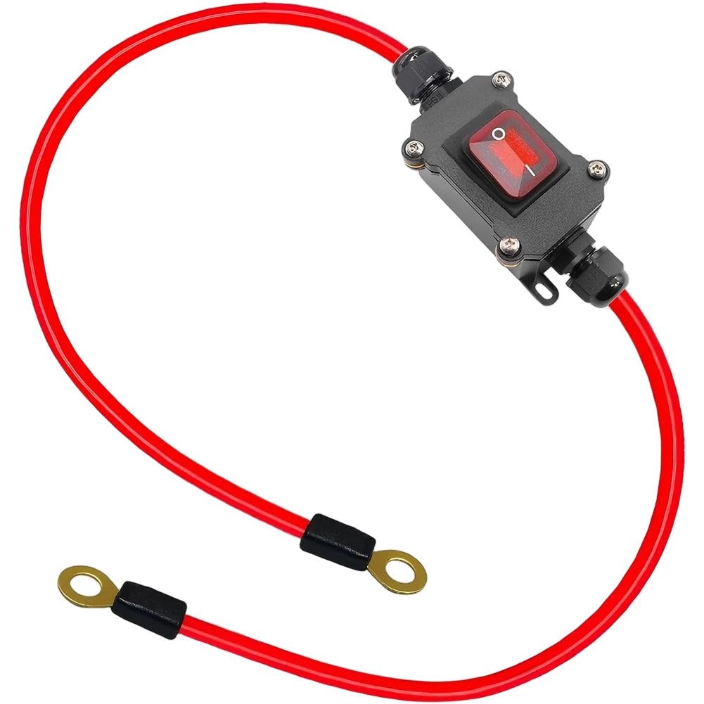 Junction Box with Illuminated Rocker Switch for Heavy Duty Use (IP67)
