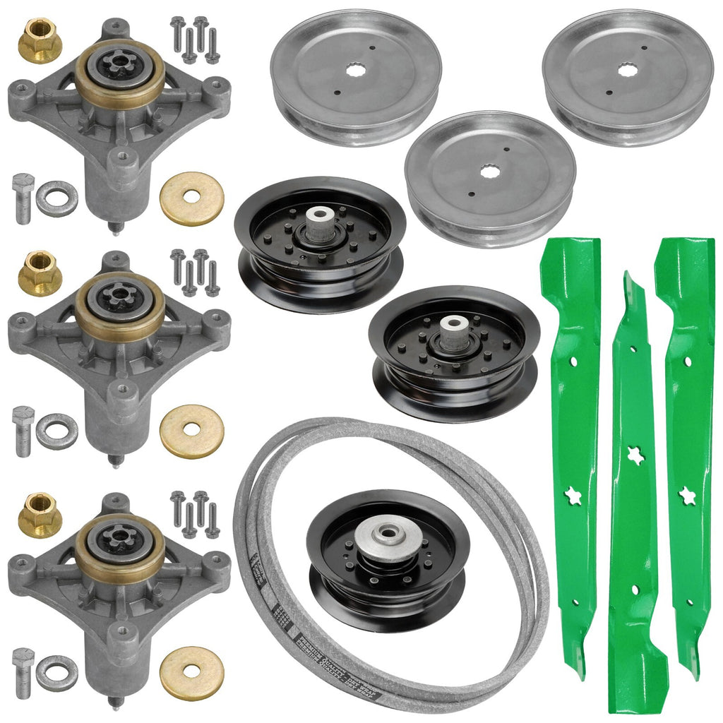 Deck Spindle Blade Belt Pulley Rebuild Kit for Husqvarna RZ5424 (2017–2018)
