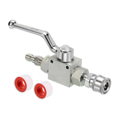1/4 Inch Quick Connect Ball Valve Kit for Pressure Washer (4500 PSI)