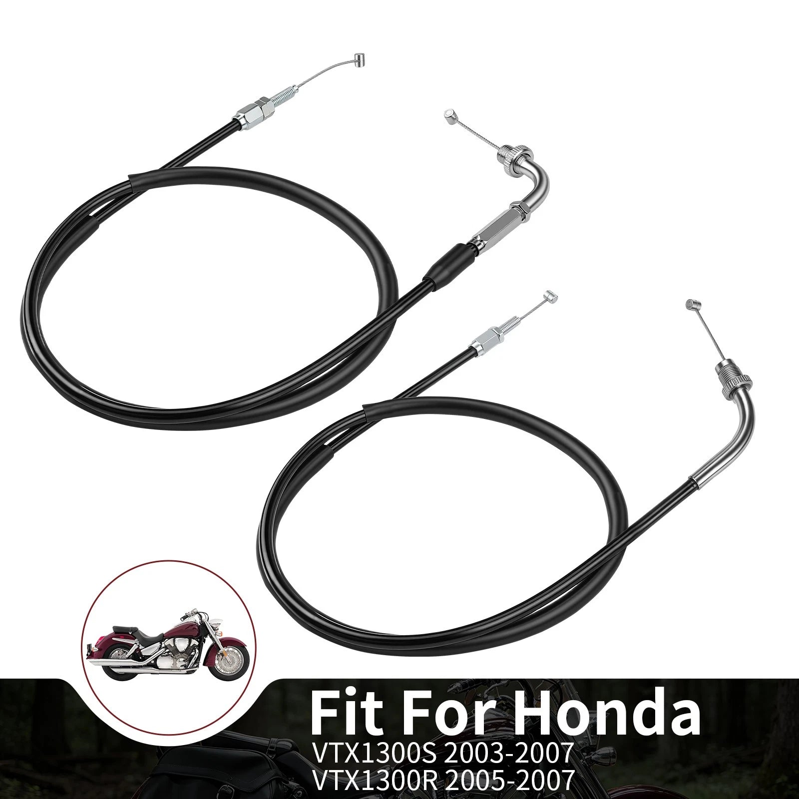 Throttle Cable Set for Honda VTX1300S VTX1300R (2003–2007) 17910-MEA-670