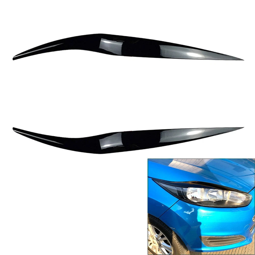 Headlight Eyebrow Cover Strip for Ford Fiesta MK6.5 (2013–2017) Black