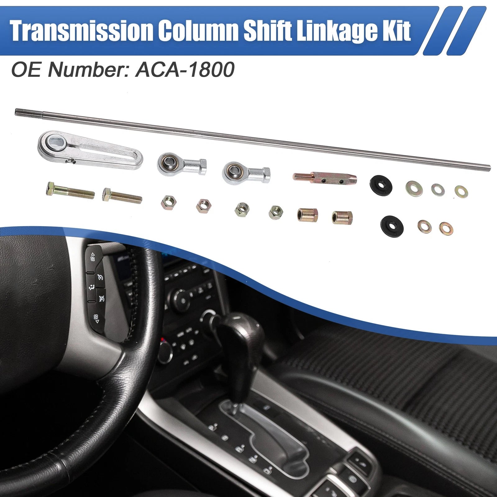Adjustable Transmission Shift Linkage Kit for GM Chevrolet TH-350 (1969–1976)