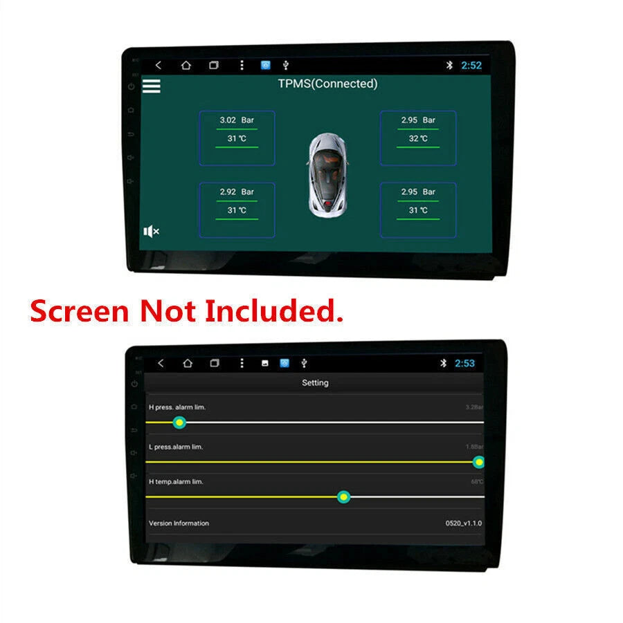 USB TPMS External Sensor for Android Radio (2010–2023)