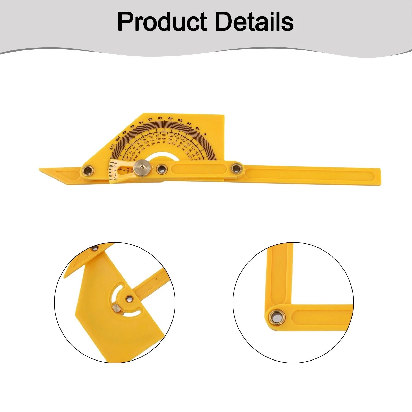 Adjustable Protractors Set of 2 for Precision Angle Measurement