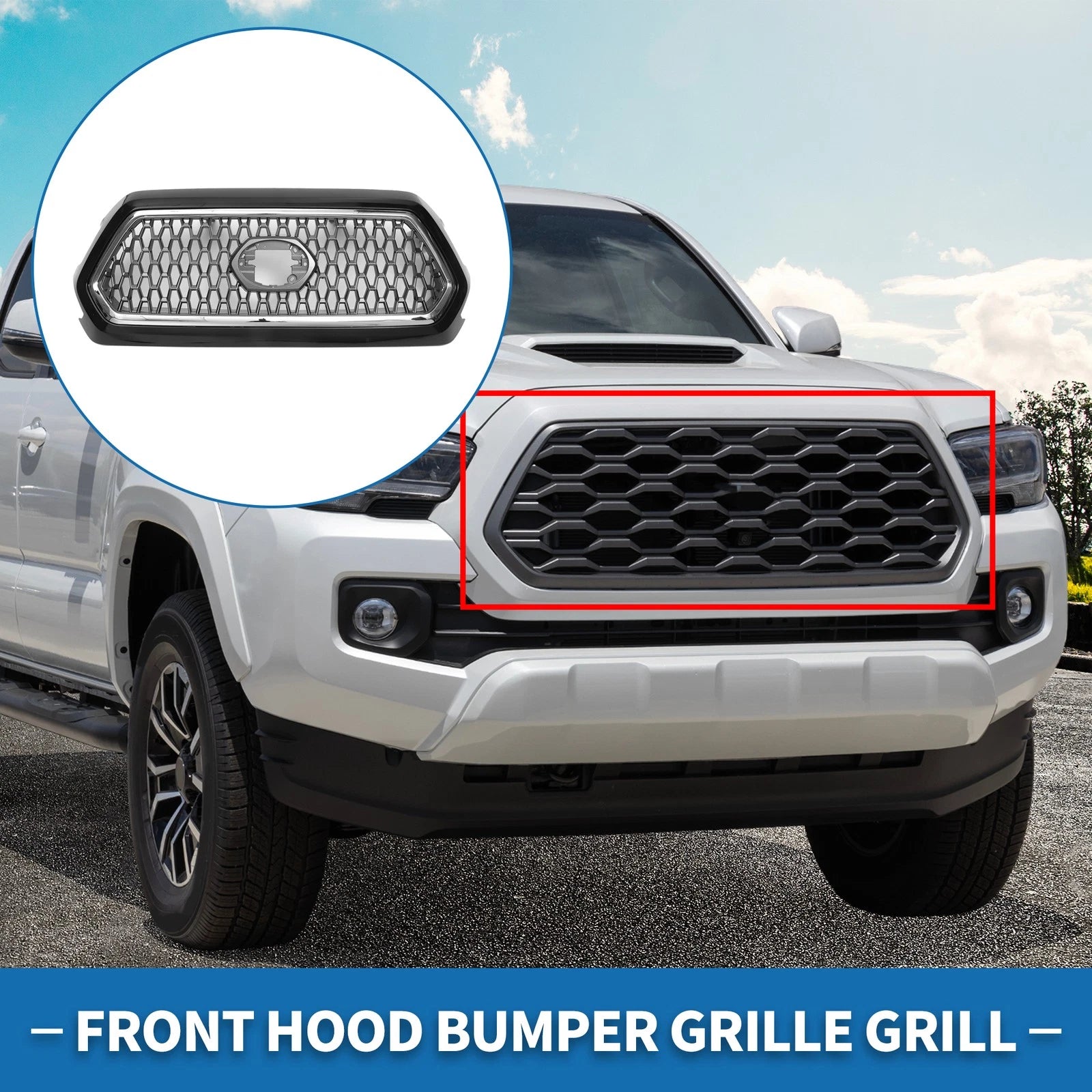 Front Hood Bumper Grille Support Bracket for Toyota Tacoma (2019–2020)