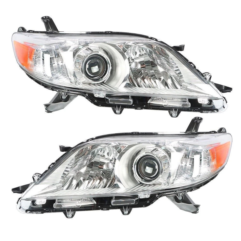 Headlight Assembly for Toyota Sienna (2011–2013) Chrome Clear Left & Right