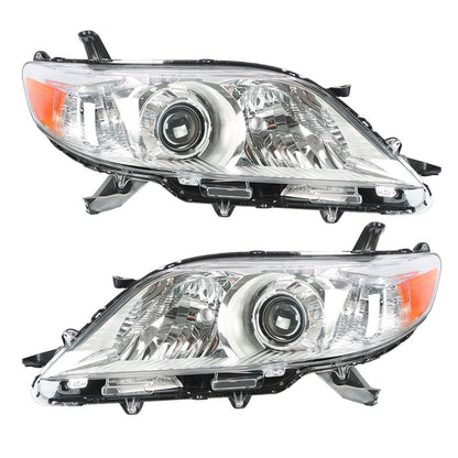 Headlight Assembly for Toyota Sienna (2011–2013) Chrome Clear Left & Right