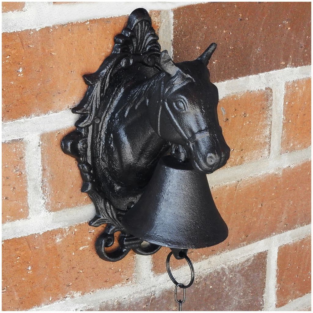 Horse Head Dinner Bell for Ranch House Front Door