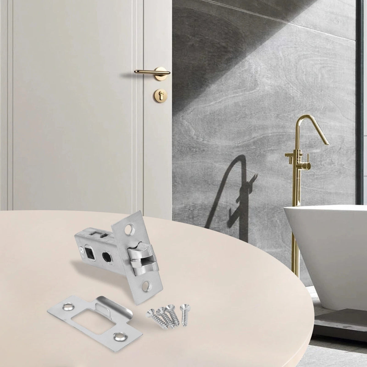 Internal Bolt Bathroom Door Lock for Home Use - Easy Installation, Silent Operation