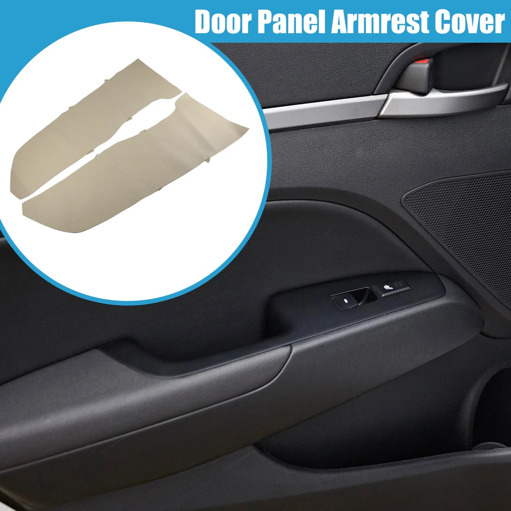 Front Door Panel Armrest Covers for Honda Accord 2008-2012 Beige Pair