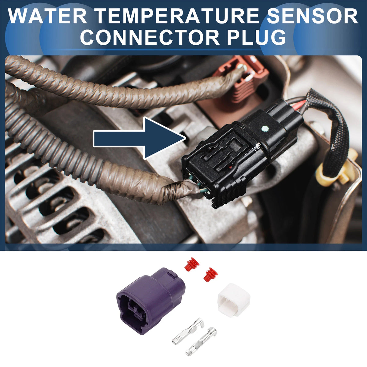 2 Pin Water Temperature Sensor Connector Plug for Nissan