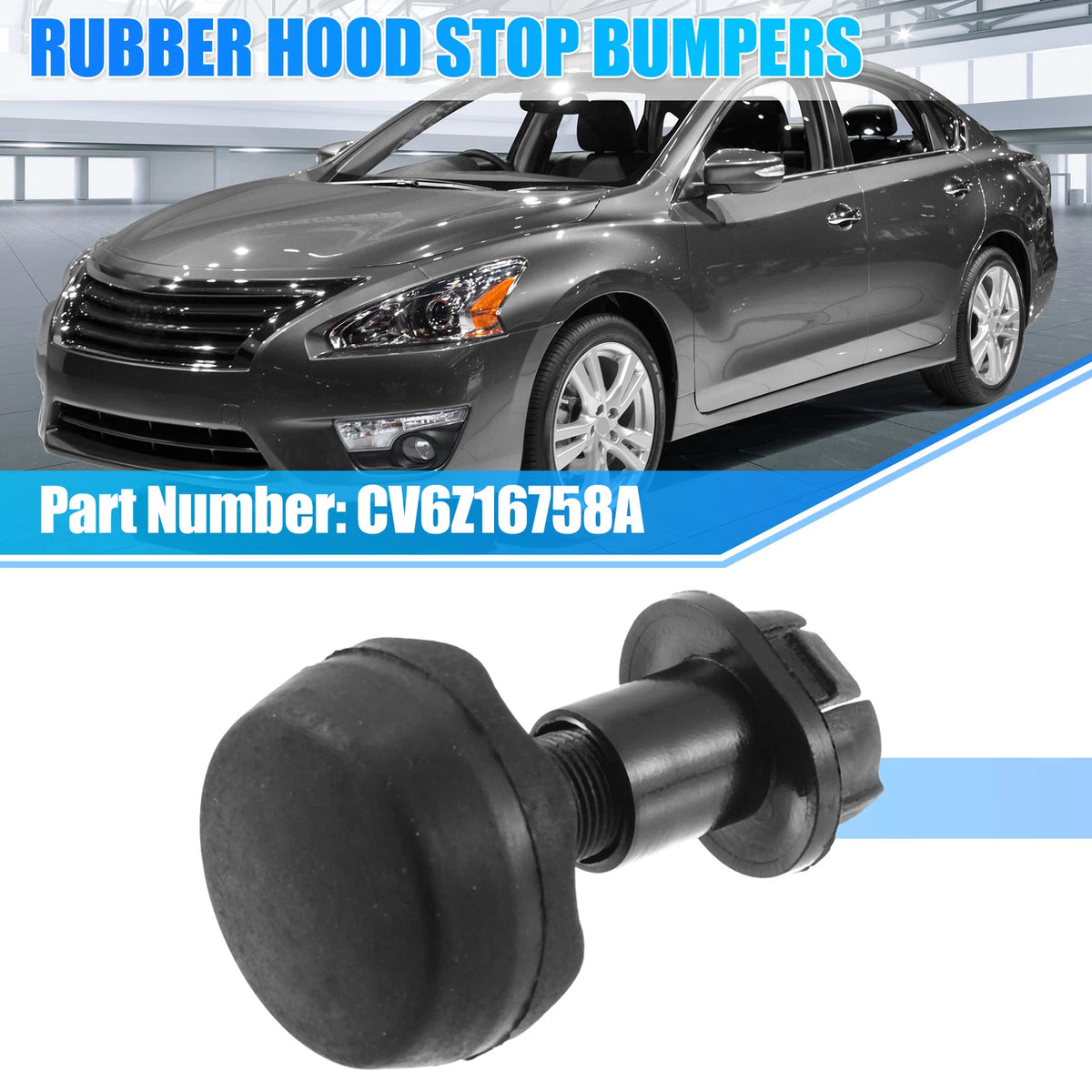 2X Hood Stop Cushion Bumper Rubber for Ford Focus (2012–2013) CV6Z16758A