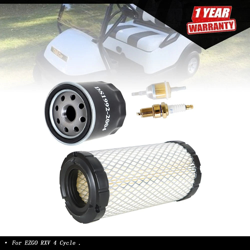 Tune Up Kit for EZGO RXV 4 Cycle (2008–Present) - Air Oil Fuel Filter Spark Plug
