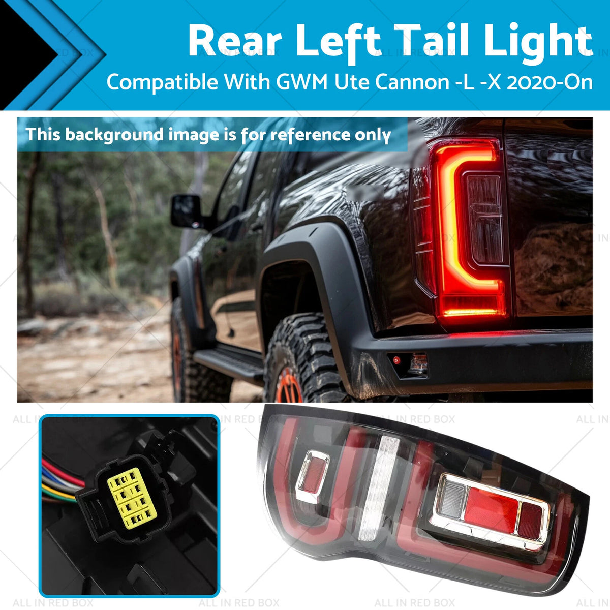 2X Tail Light Rear Lamp LED for GWM Ute Cannon (2020–On)