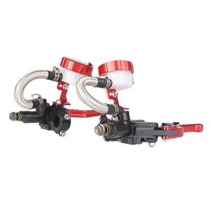 Universal Red Clutch Brake Levers Master Cylinder Reservoir 7/8"