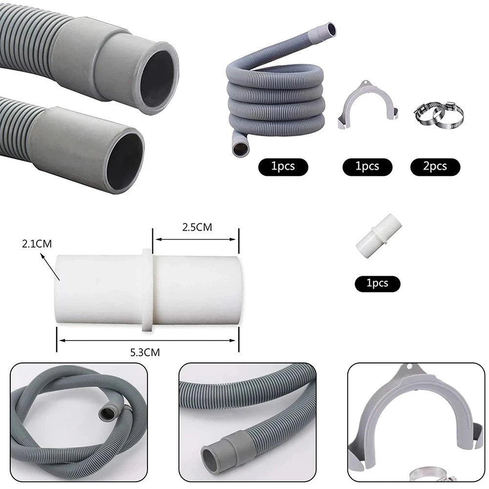 Drain Hose Extension Pipe Kit 20MM for Waste Management (1.5m/2m)