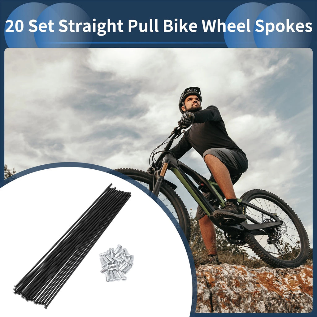 Bicycle Spokes Set Straight Pull 173mm for 14G Wheels (2000–2010)
