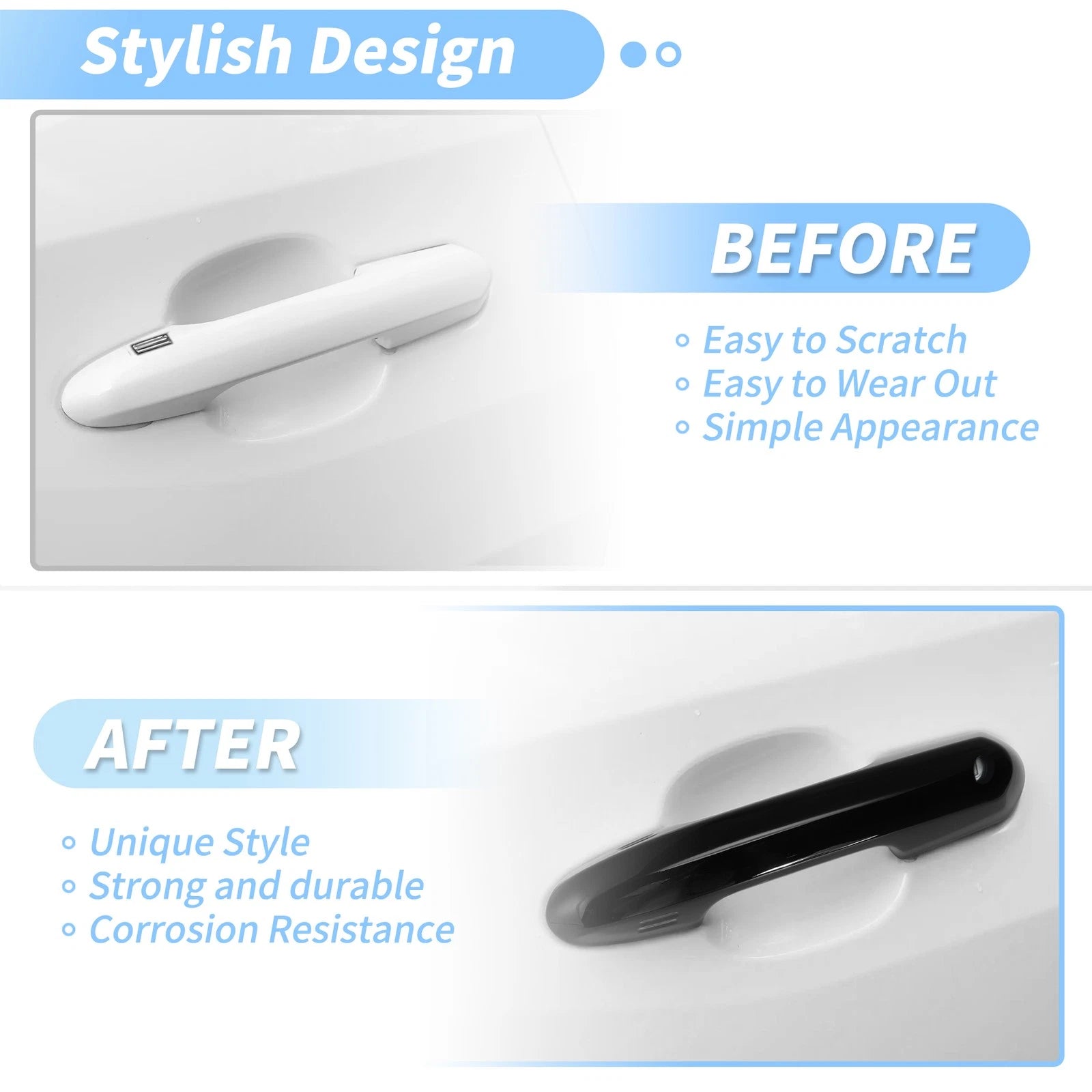 Door Handle Cover Protector for Toyota RAV4 Highlander (2020–2024)