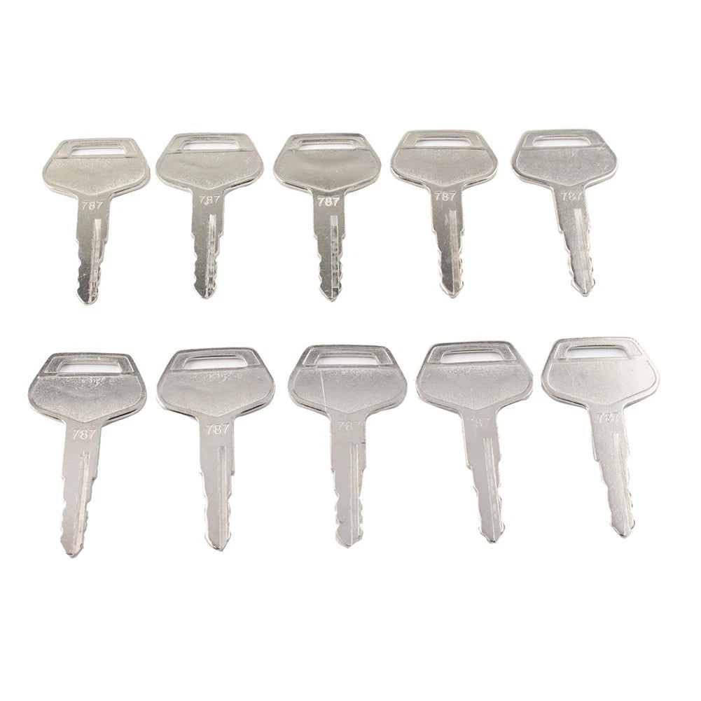 10PCS Ignition Keys for Komatsu Excavator Dozer Loader (#787, #TR261434)