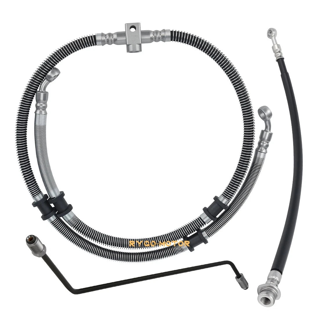 Front Brake Hose Line Pipe Kit for Yamaha Grizzly 450 YFM450 (2011–2014)
