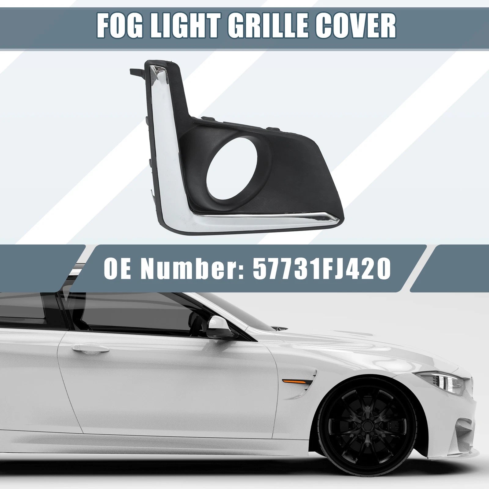 Front Right Fog Light Grille Cover Trim Replacement for Subaru XV Crosstrek (2012–2017)